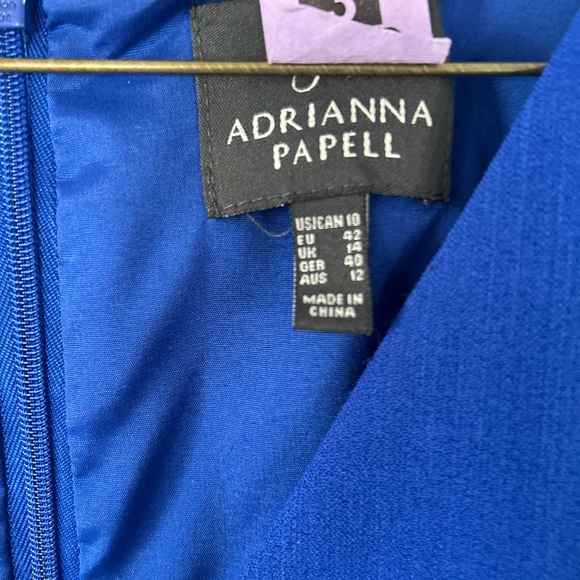 💓Beautiful Royal Blue Cap Sleeve V Neck Formal Dress - Picture 5 of 13